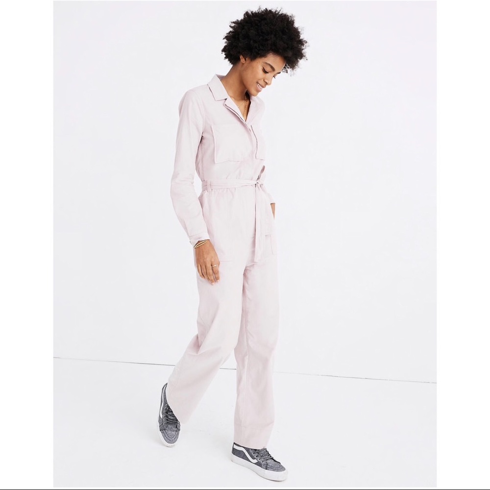 Madewell pink corduroy jumpsuit - Picture 2 of 6